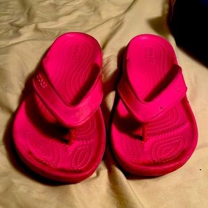Pink Croc Flip Flops